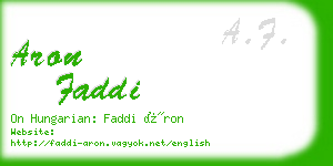 aron faddi business card